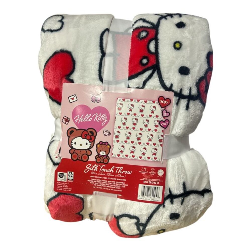 Adult Silk Touch Licensed 60" x 70" Silk Touch Throw - Hello Kitty Hearts